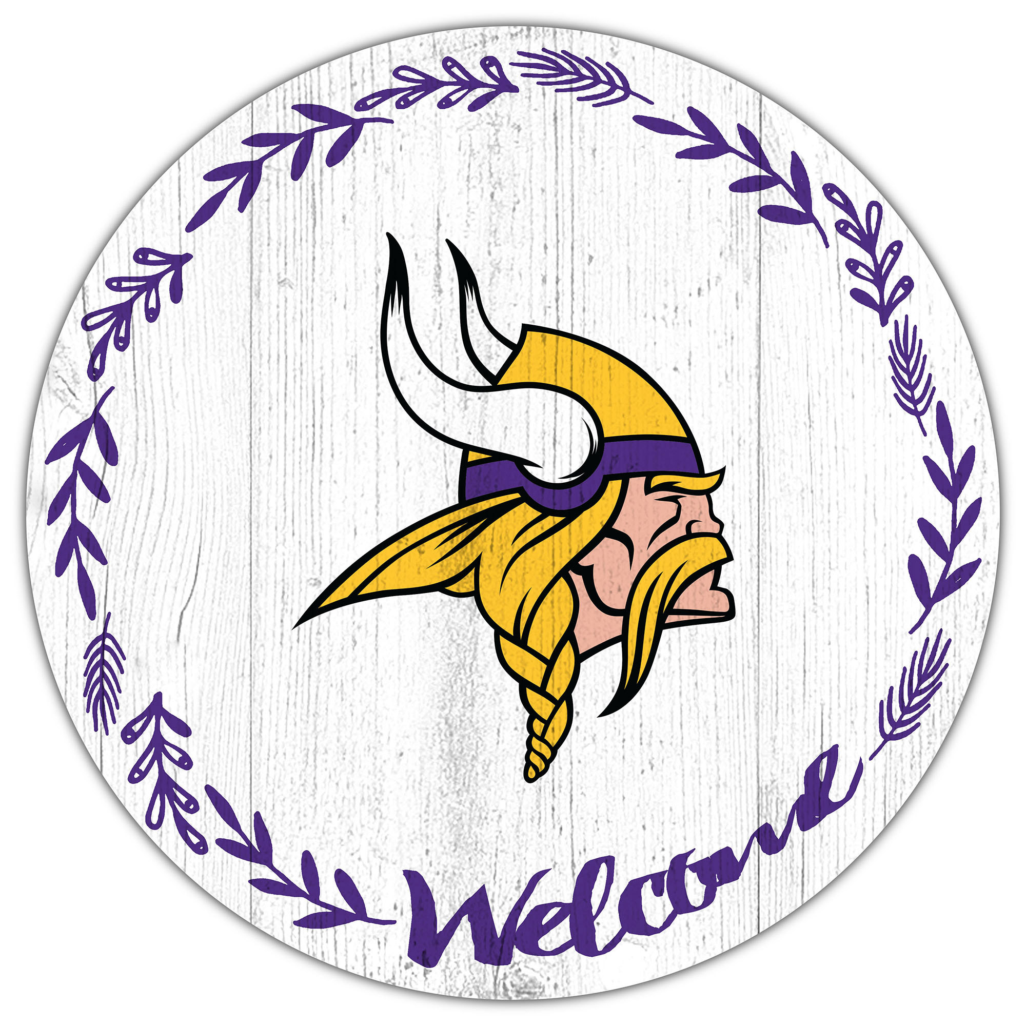 Minnesota Vikings 12″ Welcome Circle Sign Minnesota Vikings 12″ Welcome Circle Sign