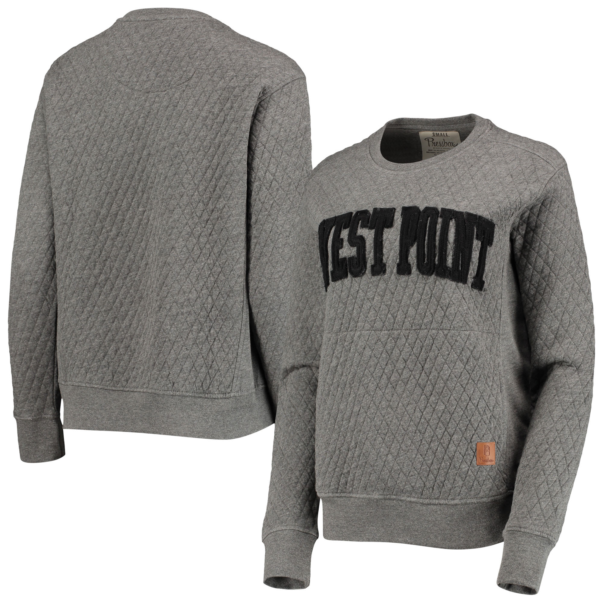 Women’s Pressbox Heather Charcoal Army Black Knights Moose Quilted Pullover Sweatshirt Women’s Pressbox Heather Charcoal Army Black Knights Moose Quilted Pullover Sweatshirt