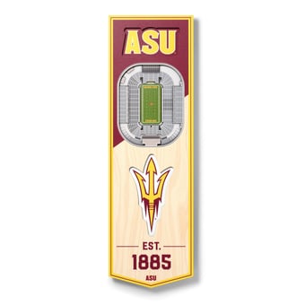 Fanpoint Arizona State Sun Devils 6'' x 19'' 3D StadiumView Banner