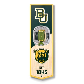 Fanpoint Baylor Bears 6'' x 19'' 3D StadiumView Banner