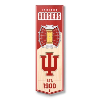 Fanpoint Indiana Hoosiers 6'' x 19'' 3D StadiumView Banner