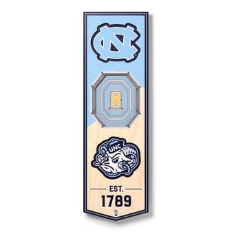 Fanpoint North Carolina Tar Heels 6'' x 19'' 3D StadiumView Banner