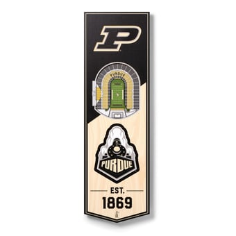 Fanpoint Purdue Boilermakers 6'' x 19'' 3D StadiumView Banner