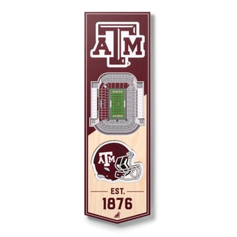 Fanpoint Texas A&M Aggies 6'' x 19'' 3D StadiumView Banner