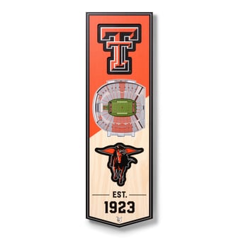 Fanpoint Texas Tech Red Raiders 6'' x 19'' 3D StadiumView Banner