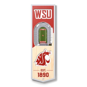 Fanpoint Washington State Cougars 6'' x 19'' 3D StadiumView Banner