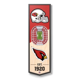 Fanpoint Arizona Cardinals 6'' x 19'' 3D StadiumView Banner