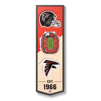 Fanpoint Atlanta Falcons 6'' x 19'' 3D StadiumView Banner