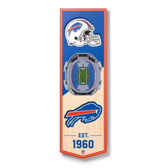 Fanpoint Buffalo Bills 6'' x 19'' 3D StadiumView Banner