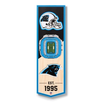 Fanpoint Carolina Panthers 6'' x 19'' 3D StadiumView Banner