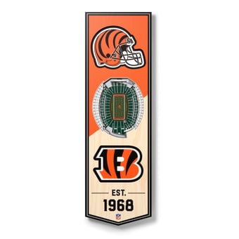 Fanpoint Cincinnati Bengals 6'' x 19'' 3D StadiumView Banner