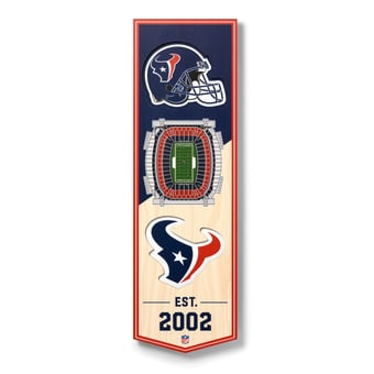 Fanpoint Houston Texans 6'' x 19'' 3D StadiumView Banner
