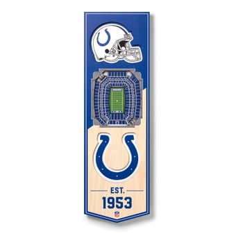 Fanpoint Indianapolis Colts 6'' x 19'' 3D StadiumView Banner