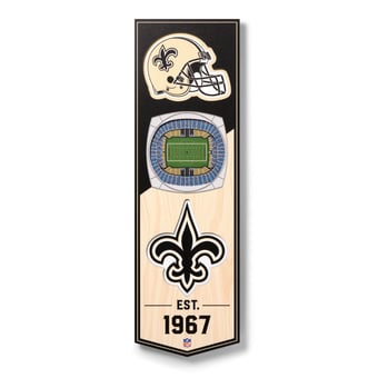 Fanpoint New Orleans Saints 6'' x 19'' 3D StadiumView Banner