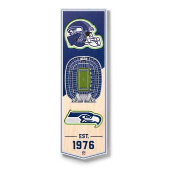 Fanpoint Seattle Seahawks 6'' x 19'' 3D StadiumView Banner