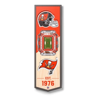 Fanpoint Tampa Bay Buccaneers 6'' x 19'' 3D StadiumView Banner