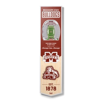 Fanpoint Mississippi State Bulldogs 8'' x 32'' 3D StadiumView Banner