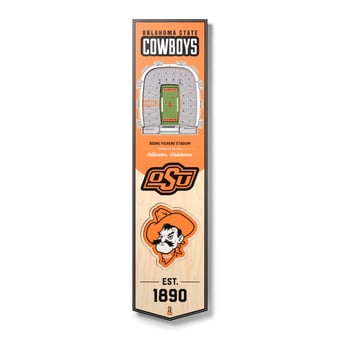 Oklahoma State Cowboys 8'' x 32'' 3D StadiumView Banner
