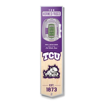 Fanpoint TCU Horned Frogs 8'' x 32'' 3D StadiumView Banner