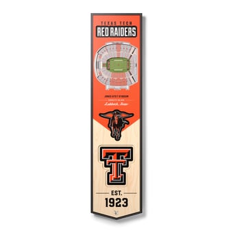 Fanpoint Texas Tech Red Raiders 8'' x 32'' 3D StadiumView Banner