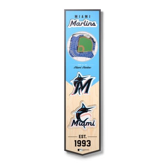 Fanpoint Miami Marlins 8'' x 32'' 3D StadiumView Banner