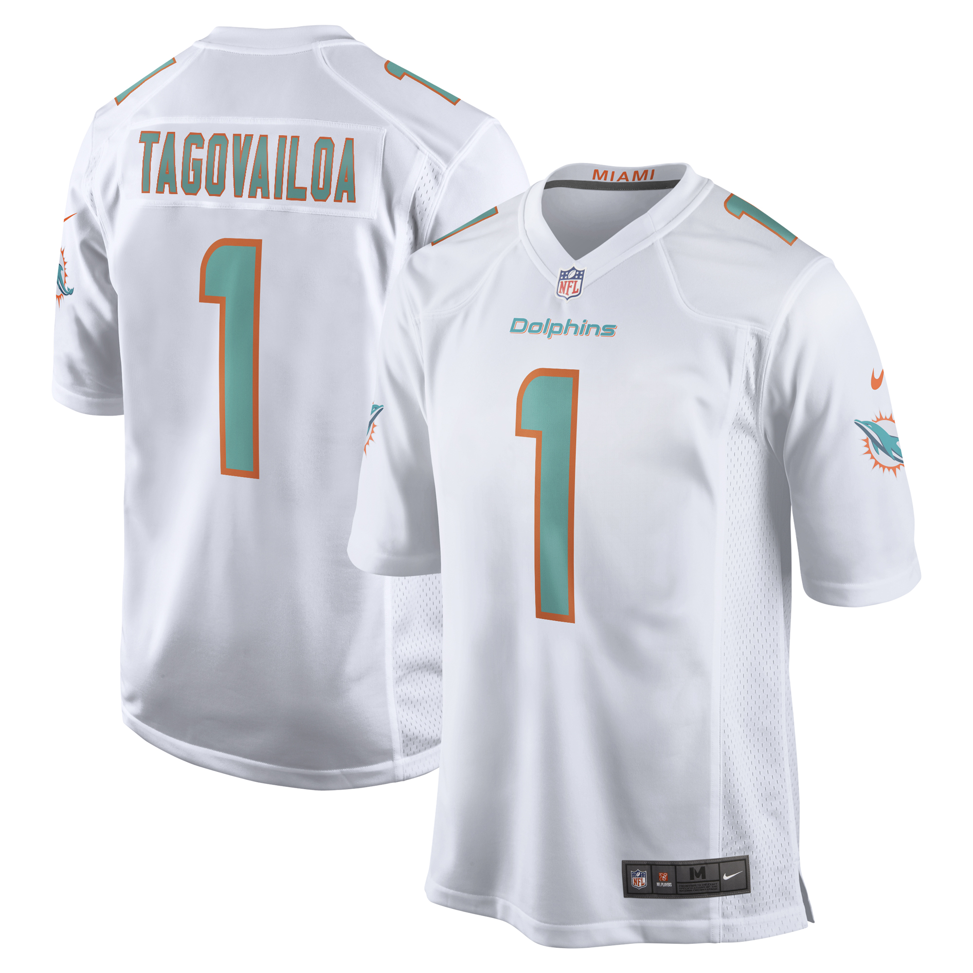 Men's Nike Tua Tagovailoa White Miami Dolphins Game Jersey
