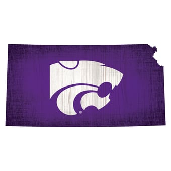 Kansas State Wildcats 12" Logo State Sign