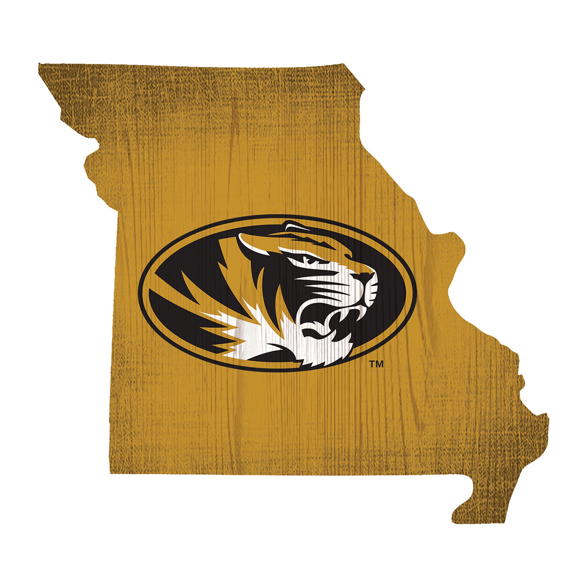 Missouri Tigers 12" Logo State Sign