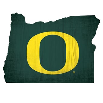 Oregon Ducks 12" Logo State Sign