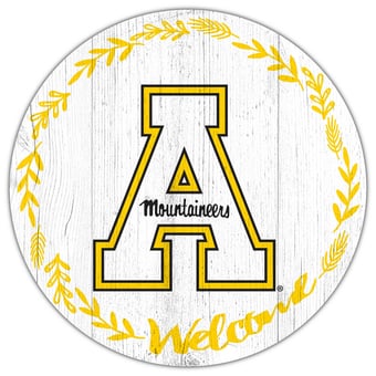 Appalachian State Mountaineers 12" Welcome Circle Sign