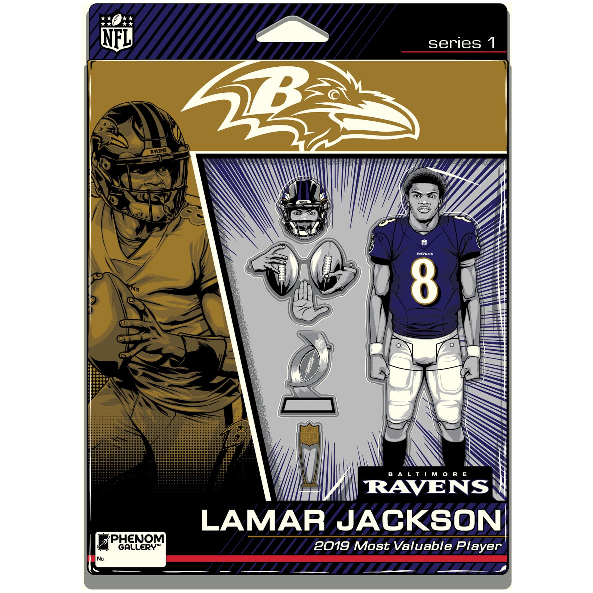 Phenom Gallery Lamar Jackson Baltimore Ravens 18'' x 24'' Serigraph Limited Edition Poster Art Print