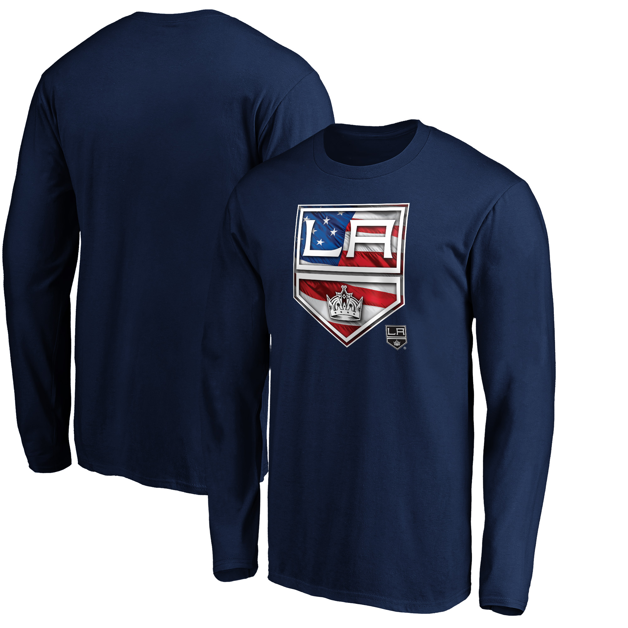 Men’s Navy Los Angeles Kings Banner Wave Logo Long Sleeve T-Shirt Men’s Navy Los Angeles Kings Banner Wave Logo Long Sleeve T-Shirt