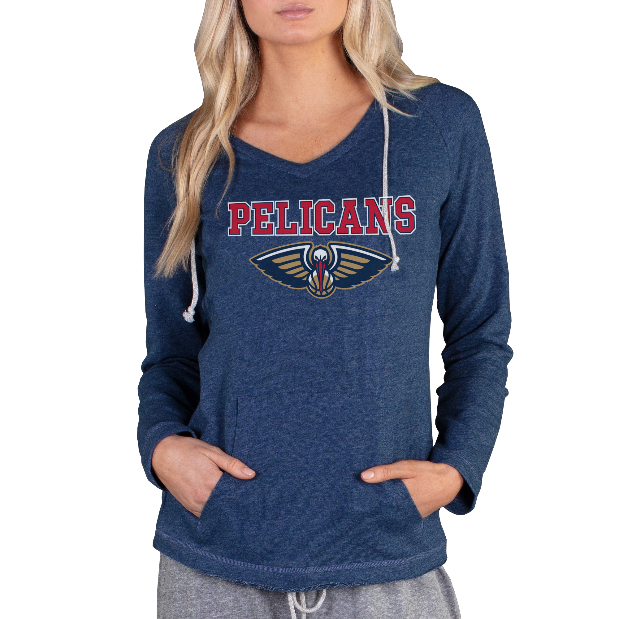 Women’s Concepts Sport Navy New Orleans Pelicans Mainstream Terry Hooded Top Women’s Concepts Sport Navy New Orleans Pelicans Mainstream Terry Hooded Top