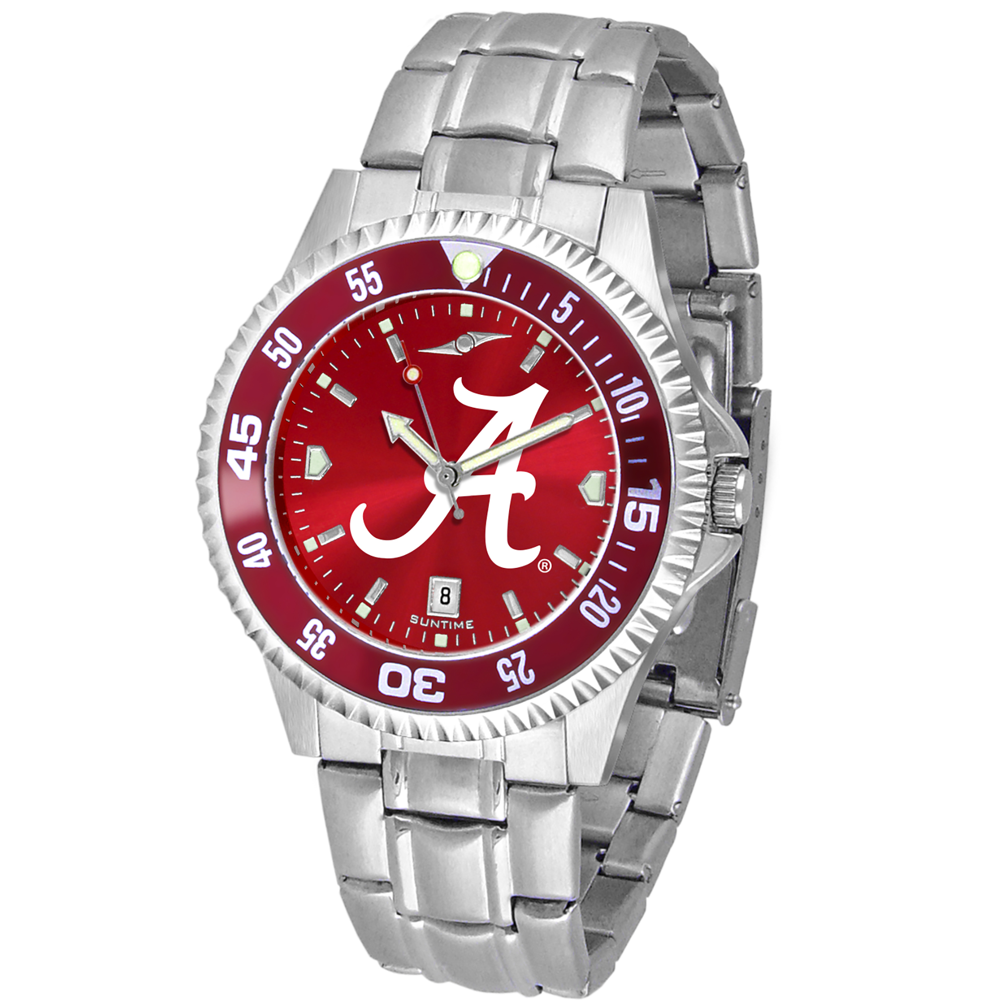 Crimson Alabama Crimson Tide Competitor Steel AnoChrome Color Bezel Watch Crimson Alabama Crimson Tide Competitor Steel AnoChrome Color Bezel Watch