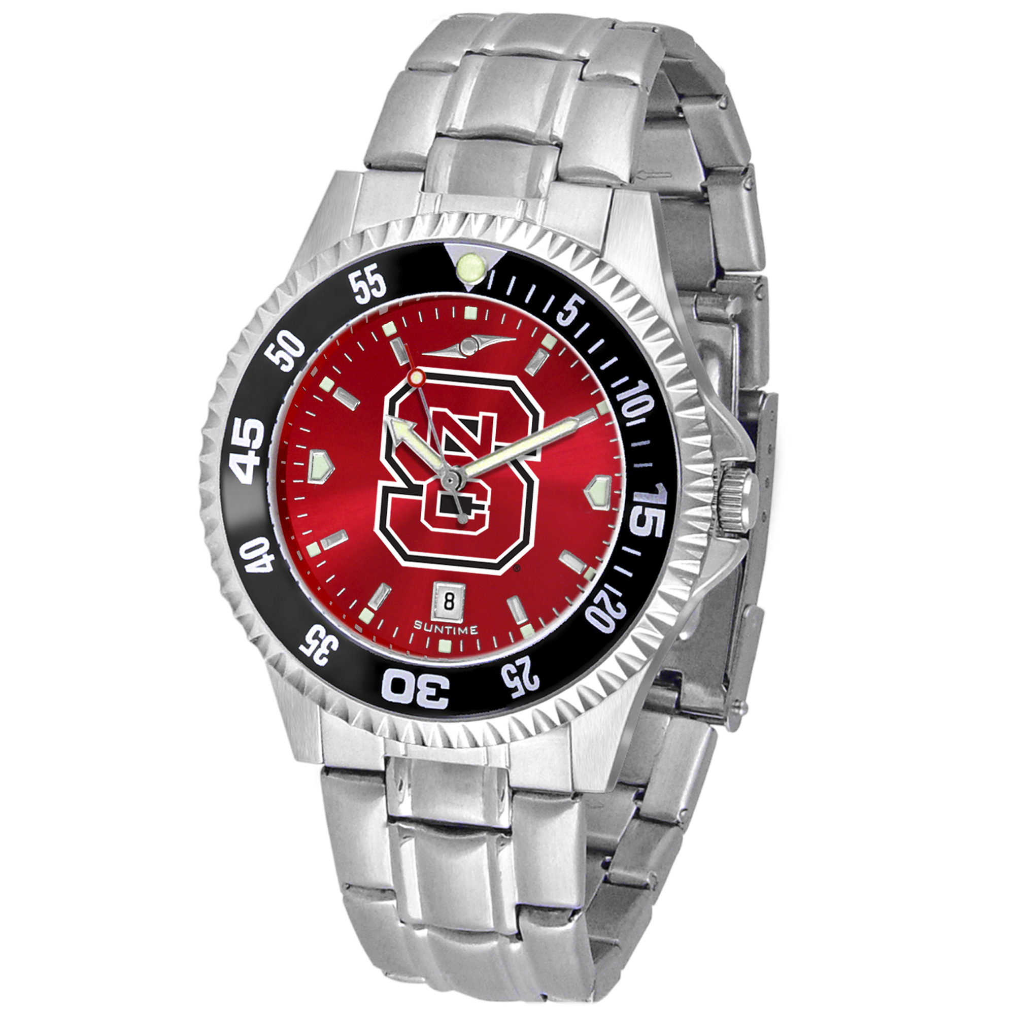 Red NC State Wolfpack Competitor Steel AnoChrome Color Bezel Watch