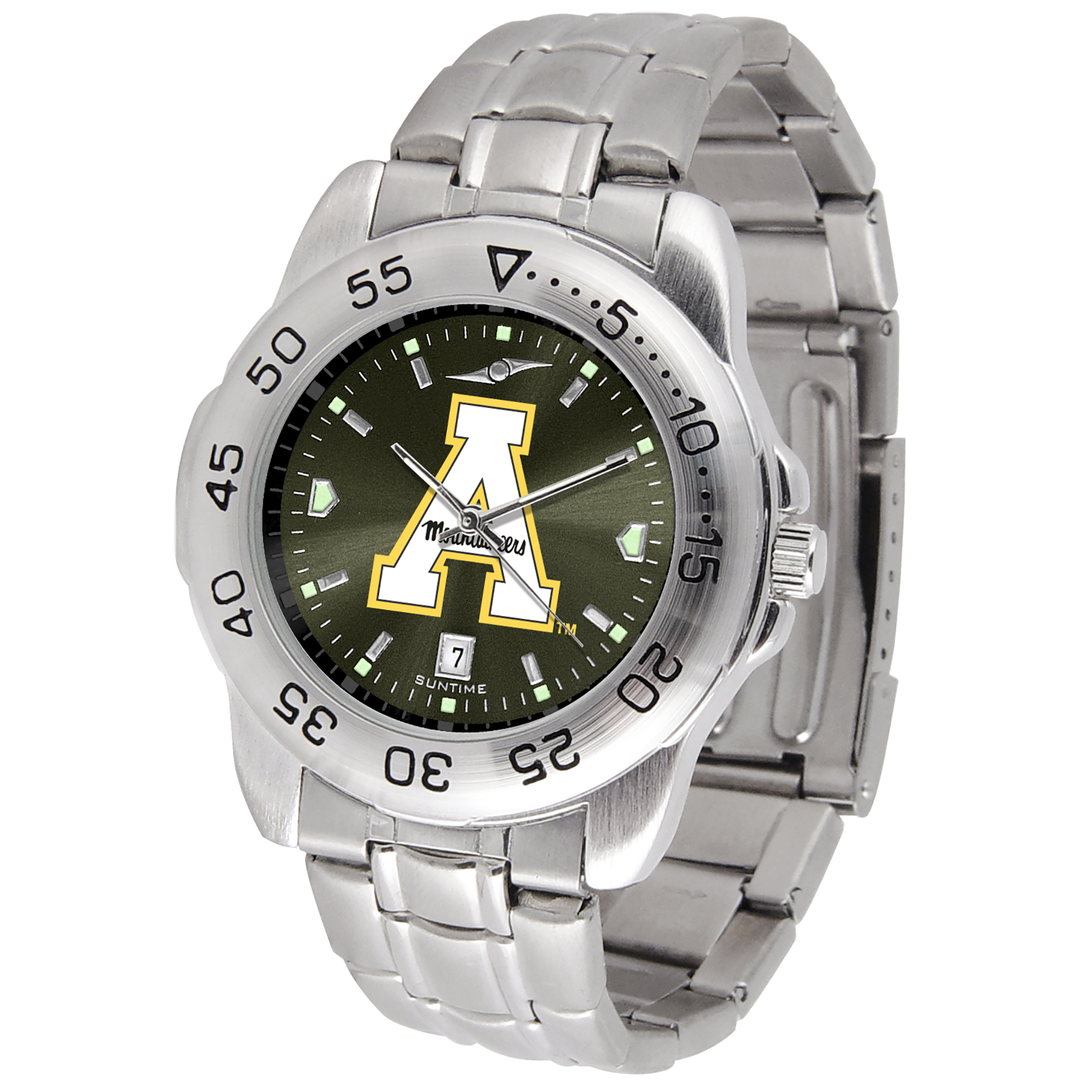 Black Appalachian State Mountaineers Sport Steel AnoChrome Watch