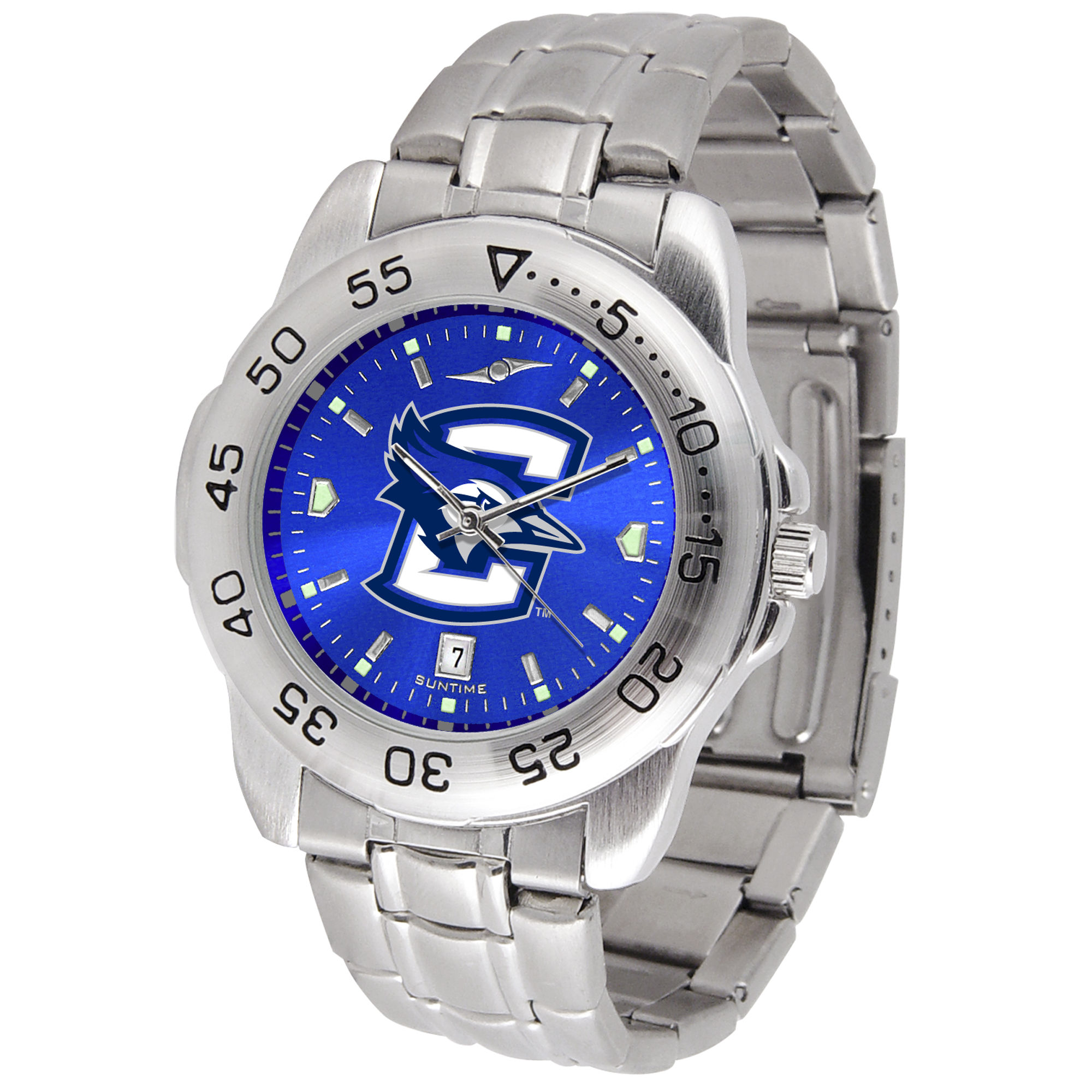 Blue Creighton Bluejays Sport Steel AnoChrome Watch Blue Creighton Bluejays Sport Steel AnoChrome Watch