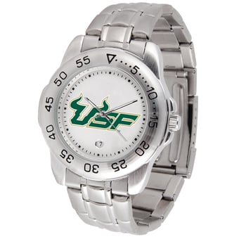 White South Florida Bulls Sport Steel Watch
