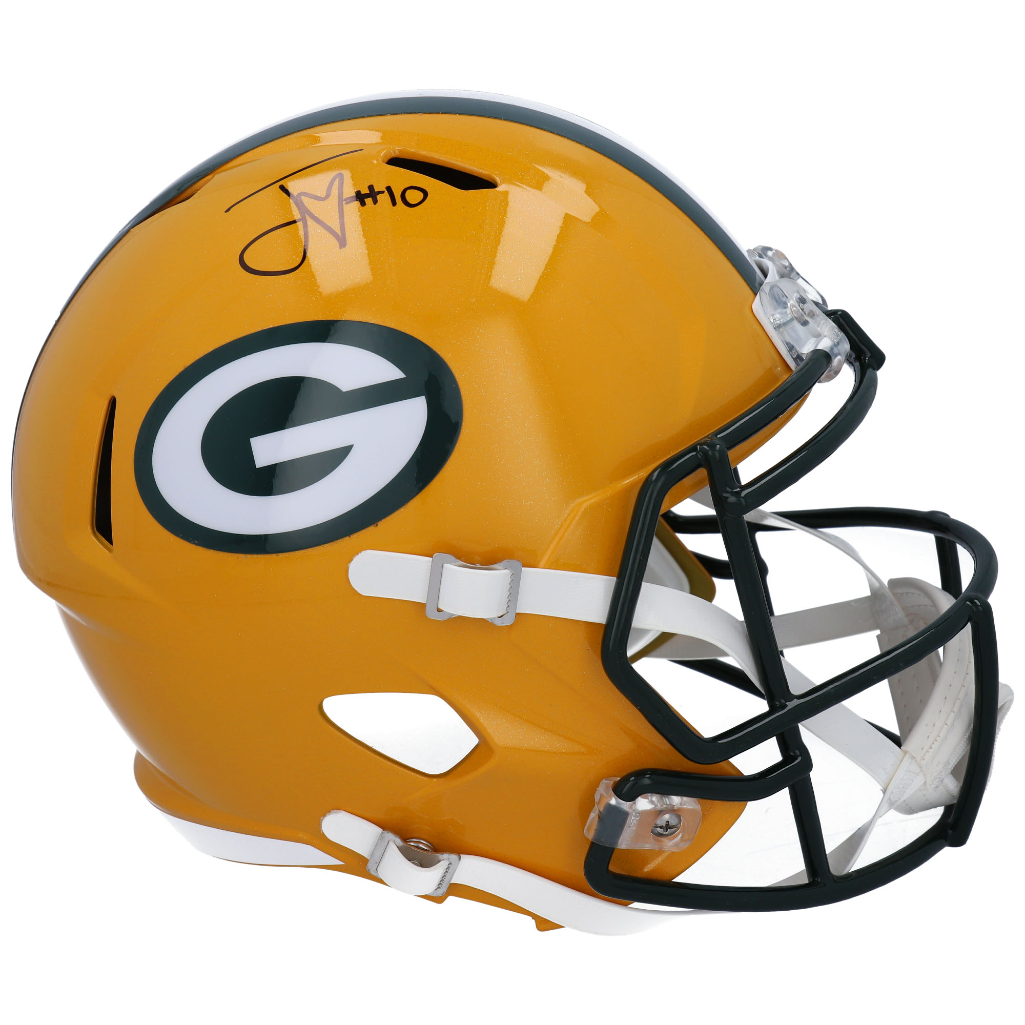 Jordan Love Green Bay Packers Autographed Riddell Speed Replica Helmet