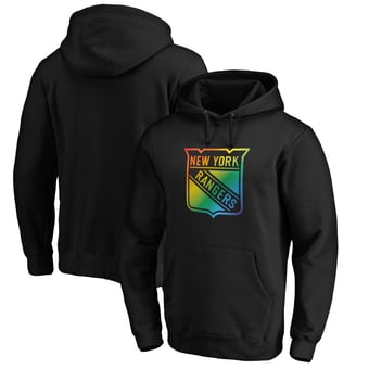 Men's Black New York Rangers Team Pride Logo Pullover Hoodie