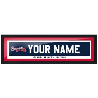 Atlanta Braves 6'' x 22'' Personalized Framed Artwork