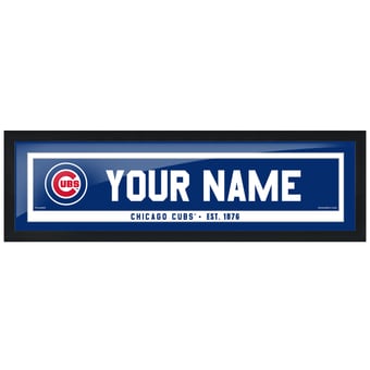 Chicago Cubs 6'' x 22'' Personalized Framed Artwork