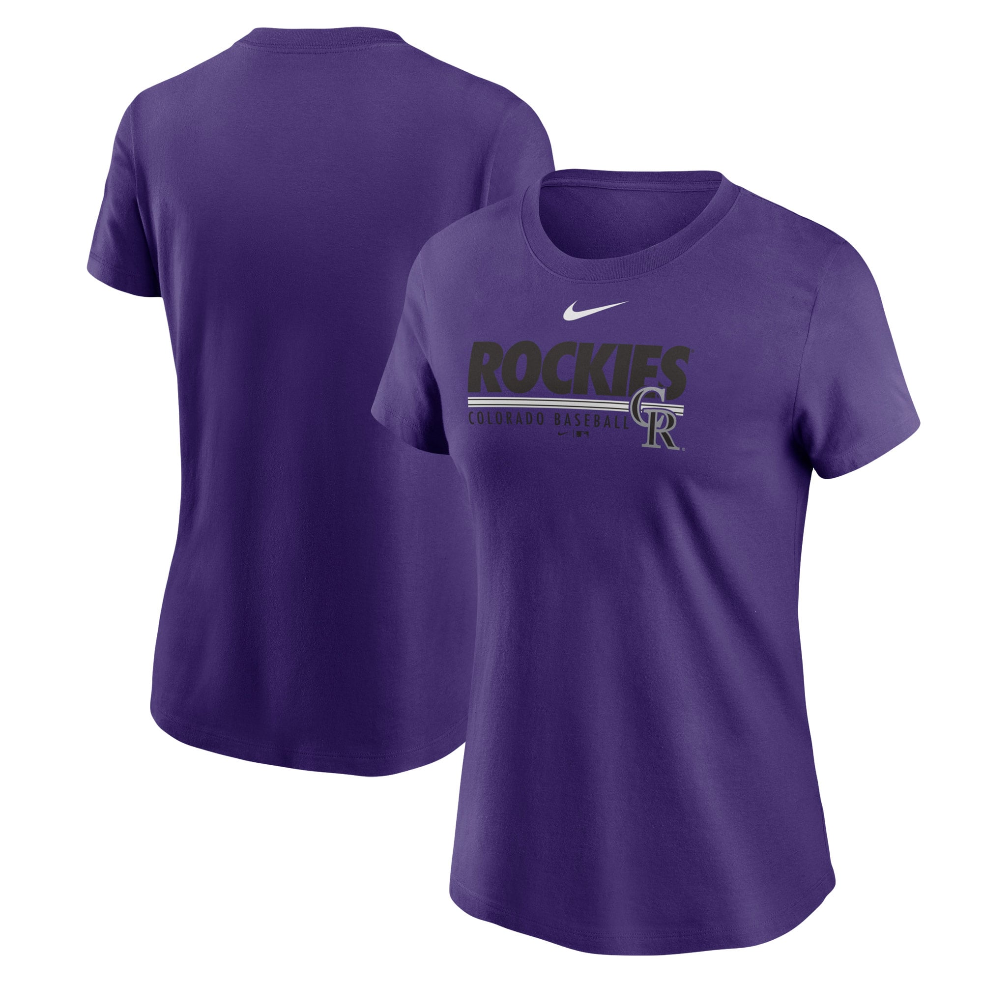Women's Nike Purple Colorado Rockies Baseball T-Shirt