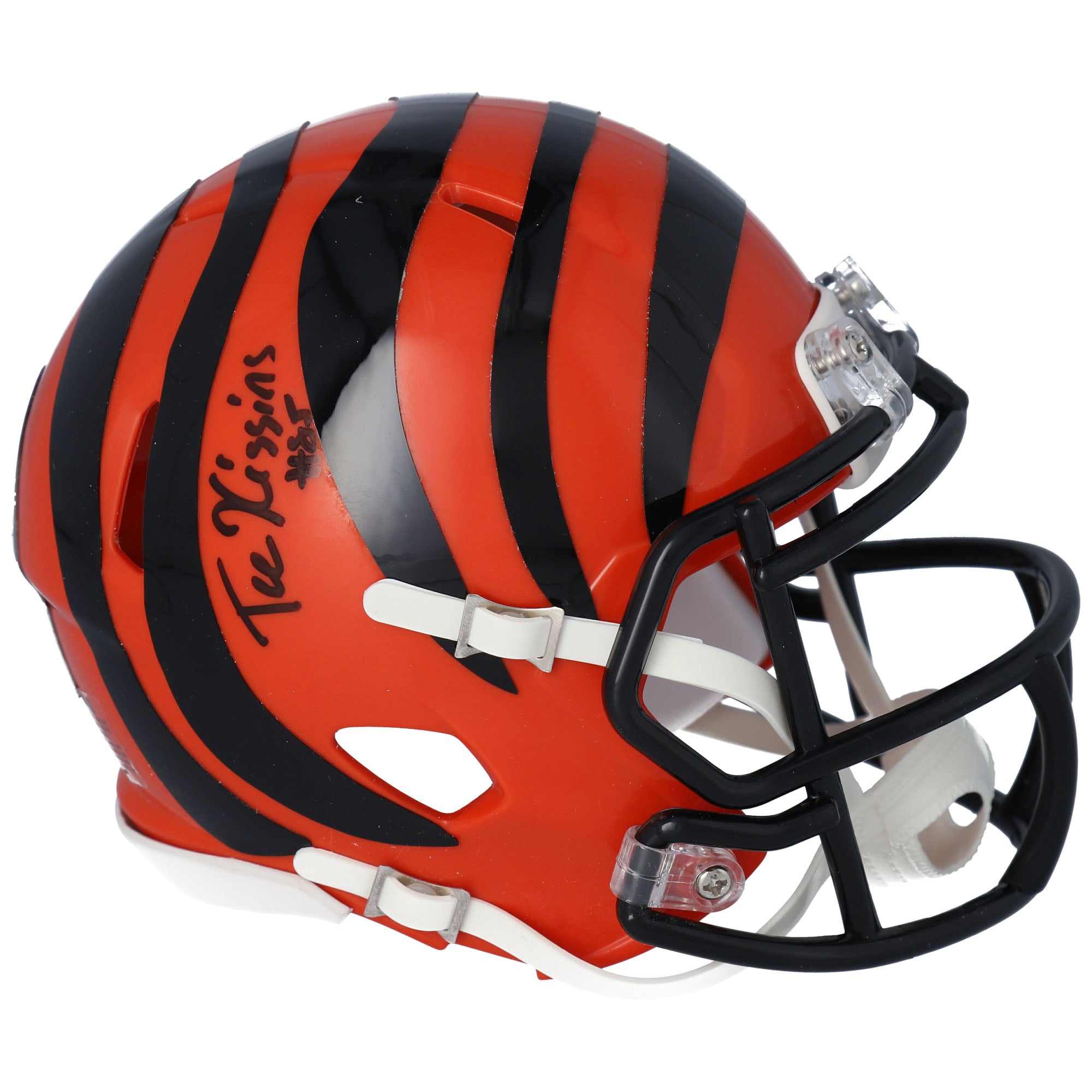 Tee Higgins Cincinnati Bengals Autographed Riddell Speed Mini Helmet