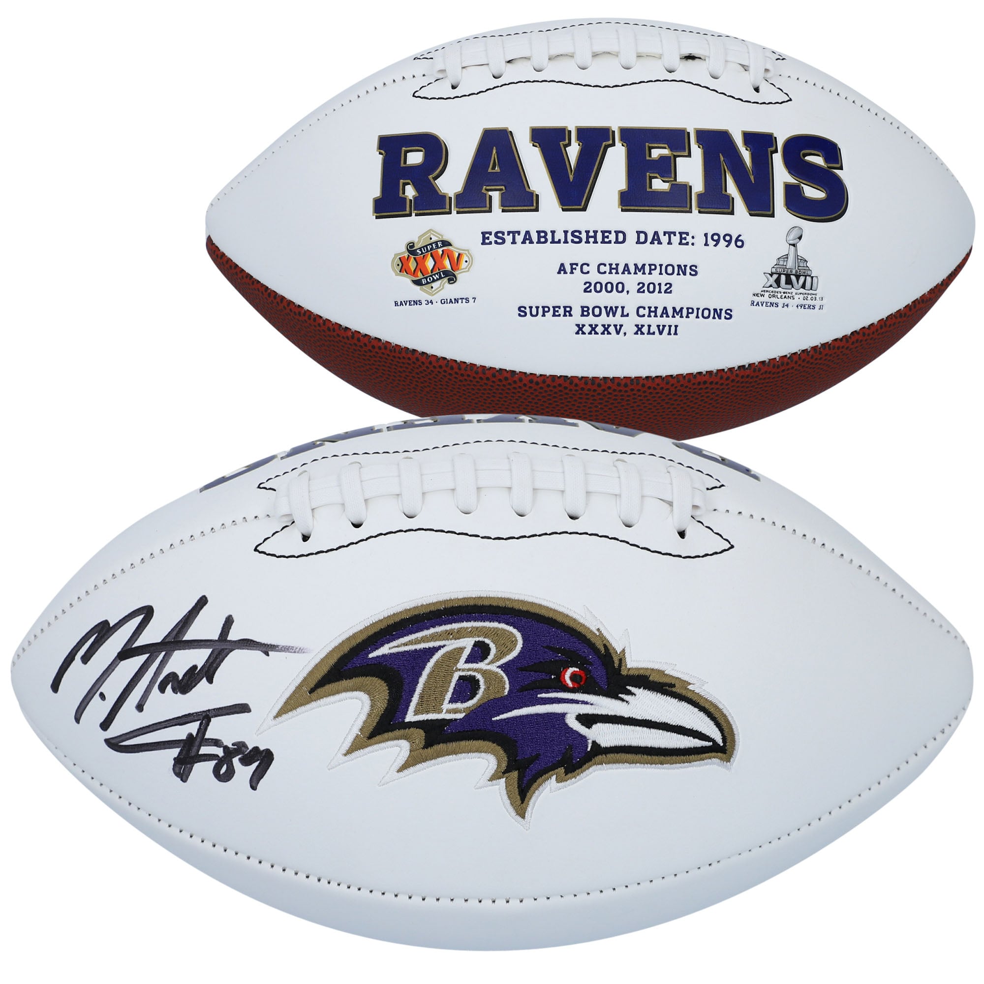 Mark Andrews Baltimore Ravens Autographed White Panel Football
