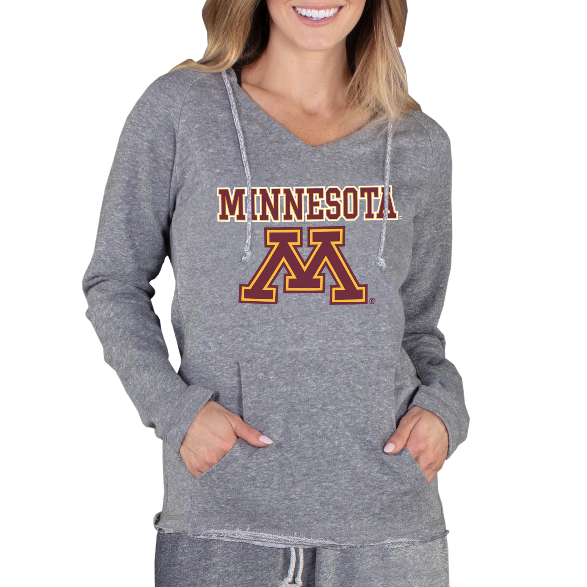 Women's Concepts Sport Gray Minnesota Golden Gophers Mainstream Lightweight Terry Pullover Hoodie