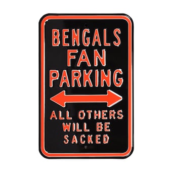 Cincinnati Bengals Steel Parking Street Sign