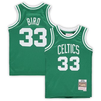 Preschool Mitchell & Ness Larry Bird Kelly Green Boston Celtics 1985/86 Hardwood Classics Throwback Team Jersey
