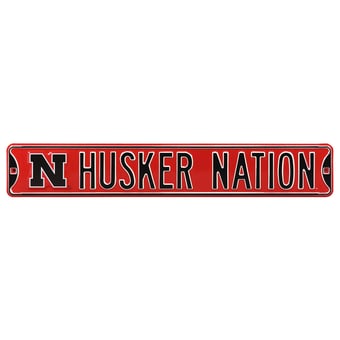 Nebraska Huskers 6'' x 36'' Steel Street Sign