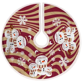 Florida State Seminoles Snowman Sherpa Christmas Tree Skirt